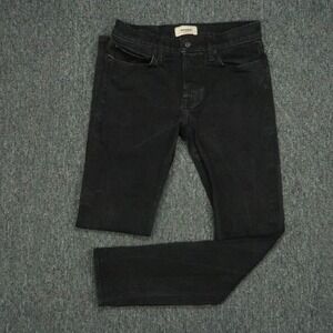 Baldwin Jeans Men 30x32 Black Raw 76‎ Slim Selvedge Straight 5 Pocket